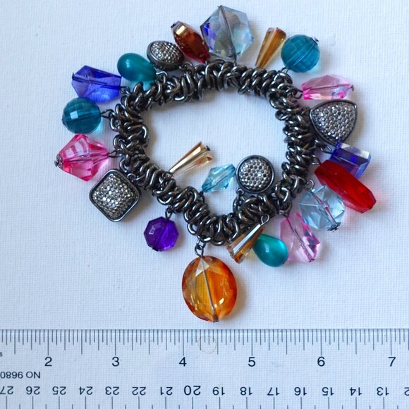 Vibrant Multi-Color Beaded Charm Bracelet - Picture 10 of 10